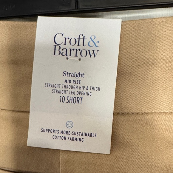 NWT Croft & Barrow Straight Fit Mid Rise Pants - Picture 2 of 7